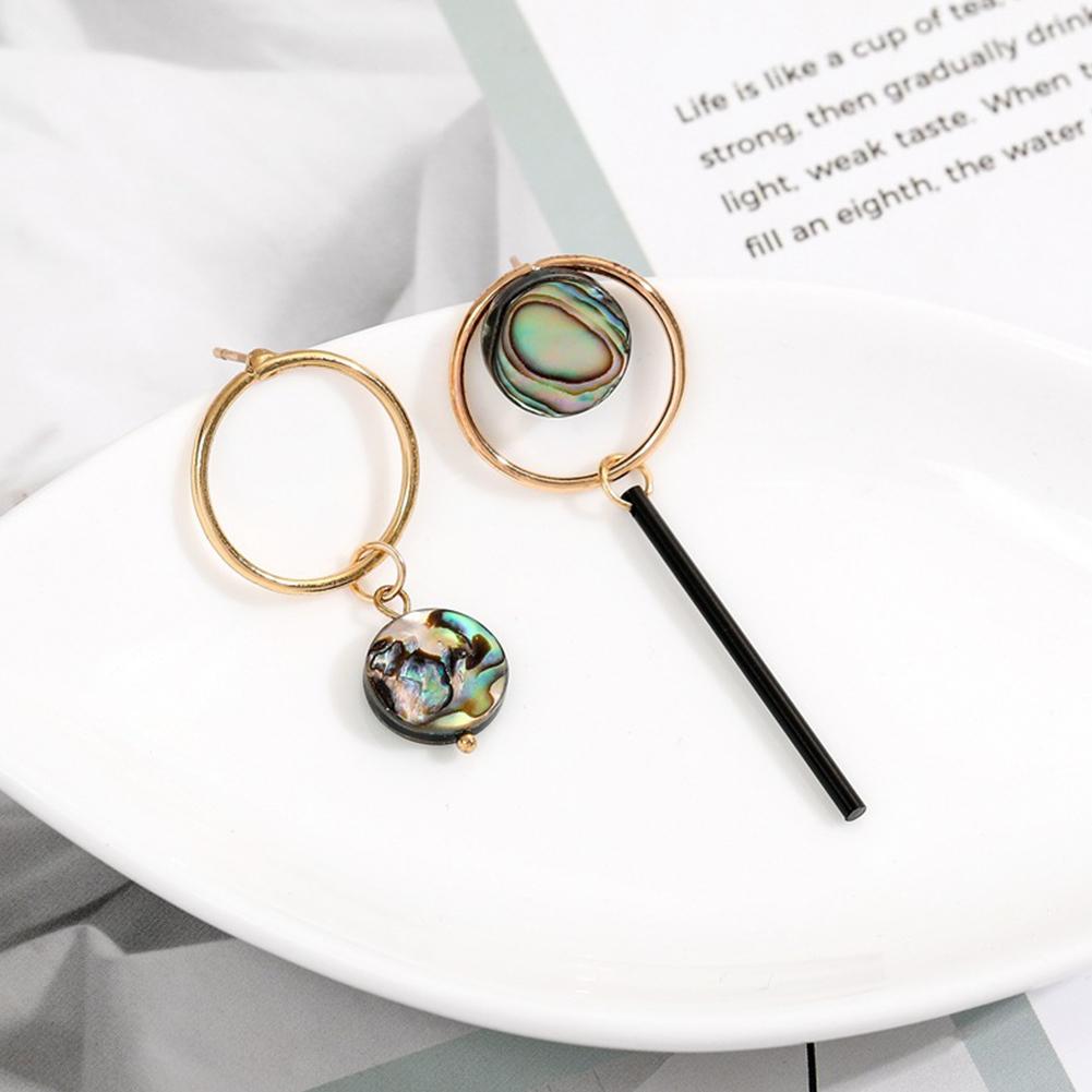 

Women Long Tassel Pendant Asymmetric Shell Earrings Photo Color #1