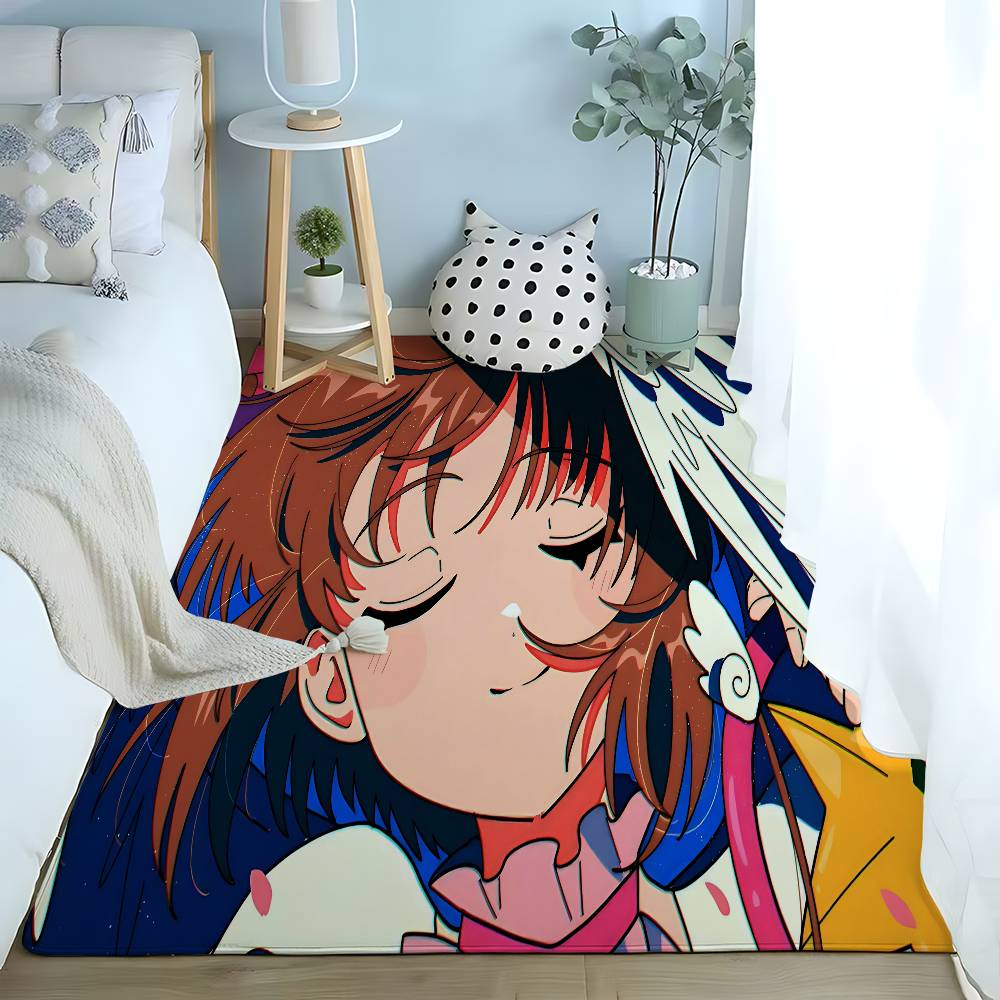 Cute Anime C-cardcaptor Sakura-S Carpet Bathroom Anti-slip Mat Door Mat Home Decoration Mat Entrance Door Mat Scratch-resistant