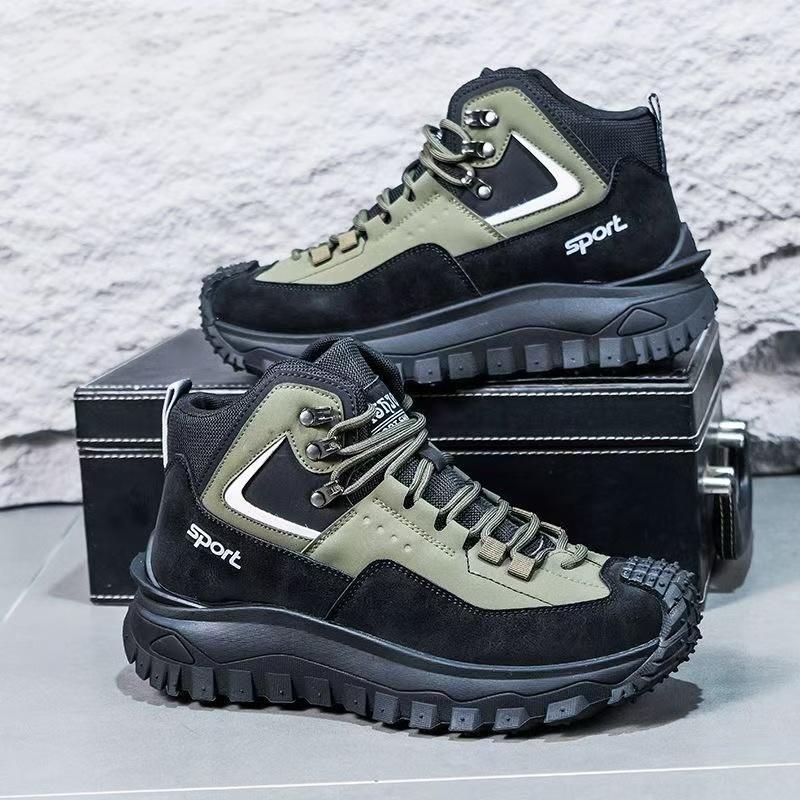 Men's High-Top Non-slip Work Boots - Dr. Martens Style for Spring & Autumn.