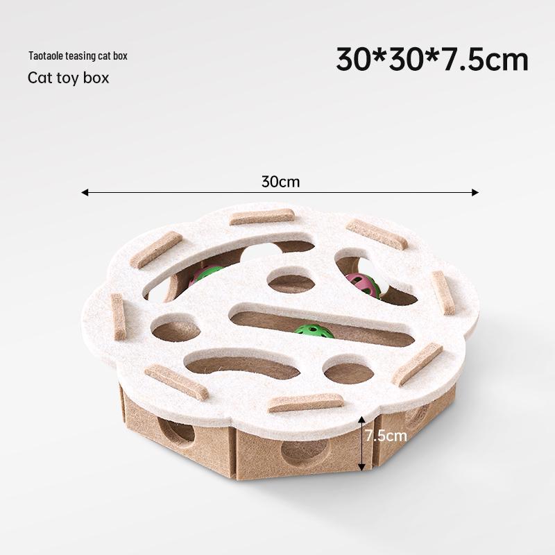 Cat Toy: Interactive Maze Ball with Bell for Stress Relief & Intelligence Training