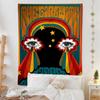 VIKAMA Vintage Bohemian Psychedelic 70s Tapestry Tarot Hippie Wall Decor Tapestry Home Room Decoration