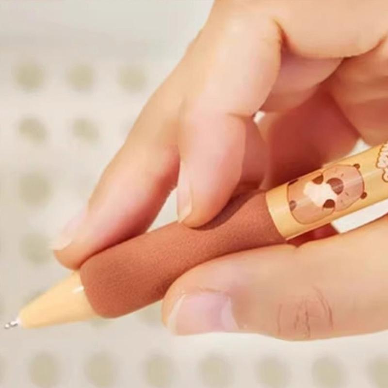 4Pieces Cartoon Gel Inks Pen 0.5MM Retractable Gel Pen Quick Drying Refillable Journaling Pen for Writing Note Taking