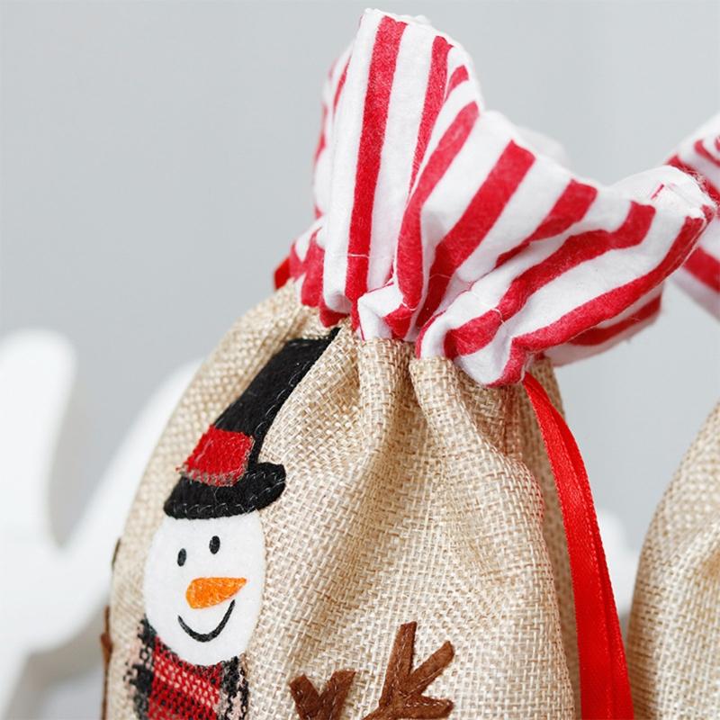 Xmas Gifts Wrapping Bags Candy Bags Christmas Wrapping Bag Party Favors for Creative Photo Props Decor Holiday Supplies