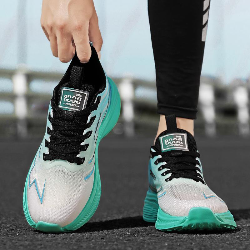 Running shoes men's summer 2025 new breathable mesh sneakers women's couple sneakers shock-absorbing lightweight running shoes
