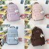 Unisex Casual Backpack With Waterresistant Twill Fabric For School And Travel