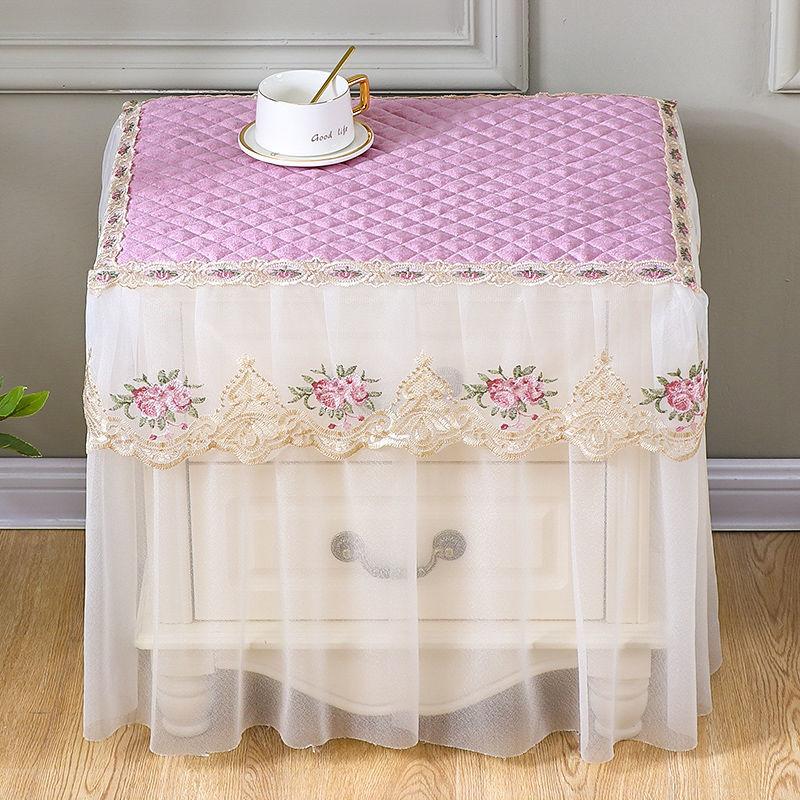 Thickened Bedside Table Cover Lace Fabric Floor-to-ceiling Dust Cover Bedroom Bedside Table Cover Cover Multi-purpose Universal Cover Towel