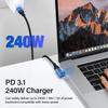 PD 240W USB Typ C auf C Schnellladekabel für iPhone 15 16 Pro Max iPad Macbook Air Samsung Datenladekabel 1m 2m 3m 90 Grad