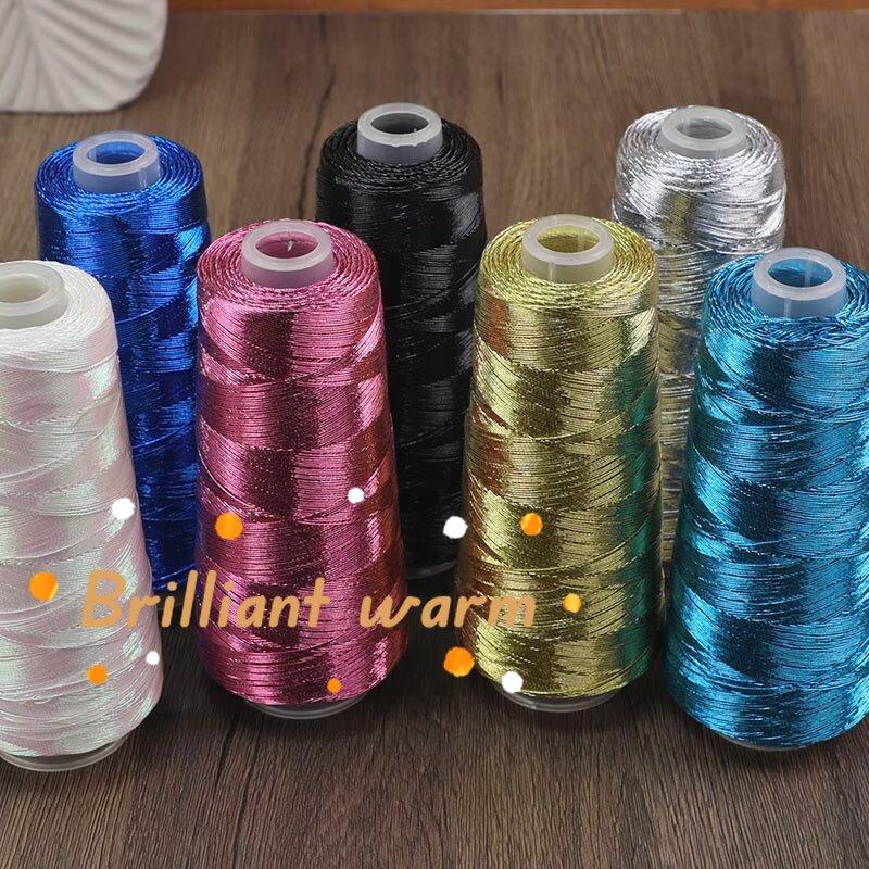 200g/roll 1mm colored gold silver core wire hand crocheted DIY bag sparkling silver yarn soft texture multifunctional woven wire