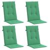 Garden Chair Cushions for High Back Chairs 4 Pcs Green 120 X 50 X 3 Cm Fabric