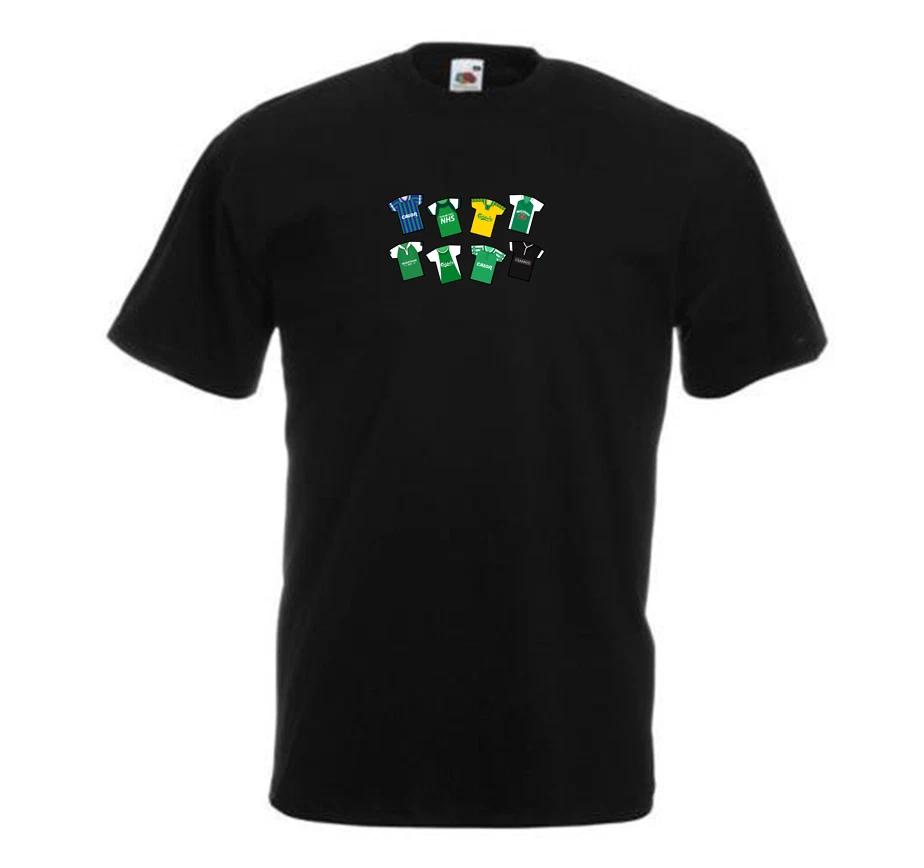 Hibs Retro Kits Black T-Shirt Adult tshirt Great Gift Classic Kits L