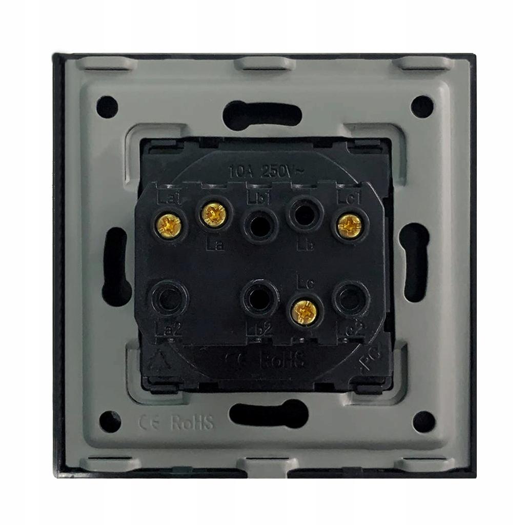 Light switch - momentary button 2P mechanical insert black RTX SH