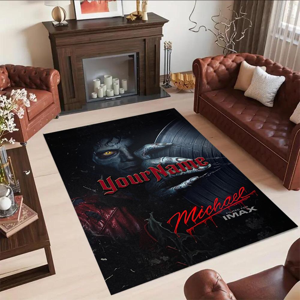 Michael Jackson 162 Customized Name Carpet Perfect for Decorate room Hallway Study room Balcony Anti-slip Rug Anime Office Decor
