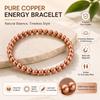 Pure Copper Pure Copper Bracelet Smooth Beads Beaded Bracelet Copper Bead Bracelet  Women Men