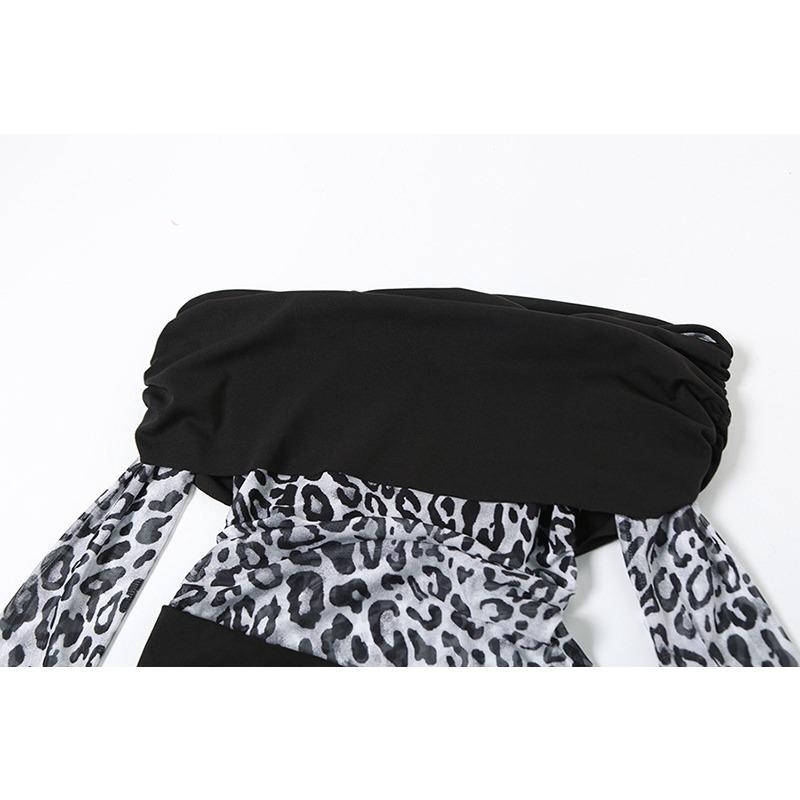 Women's Fall/winter Street Fashion Sexy One-line Collar Long-sleeved Dress