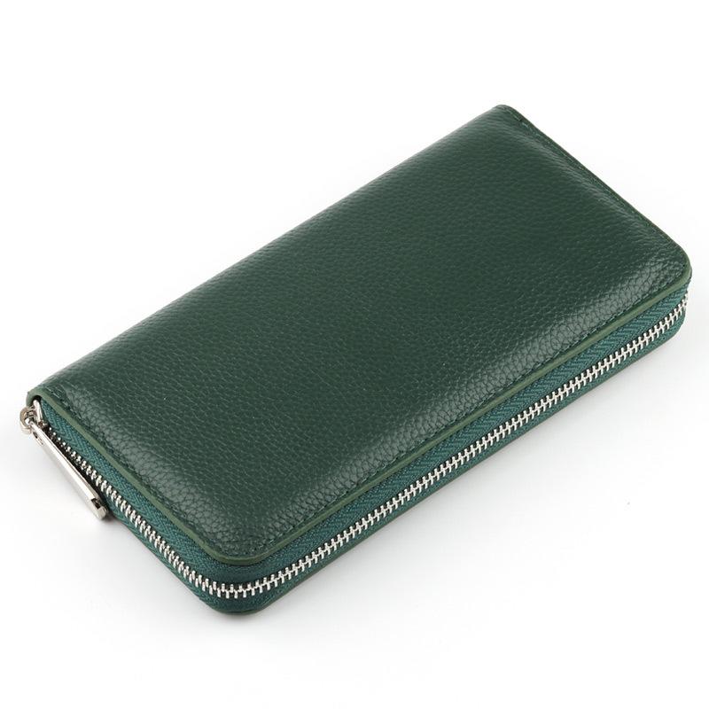 Handbag Cowhide Business Leather Women's Long Wallet Men's Cowhide Long Clutch Wallet Oil Wax