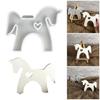 Sweet Mini Ponies Shape Silicone Mold Horse Hollowed Heart Figurine Mould For DIY Cement Statue And Resin Craft Projects