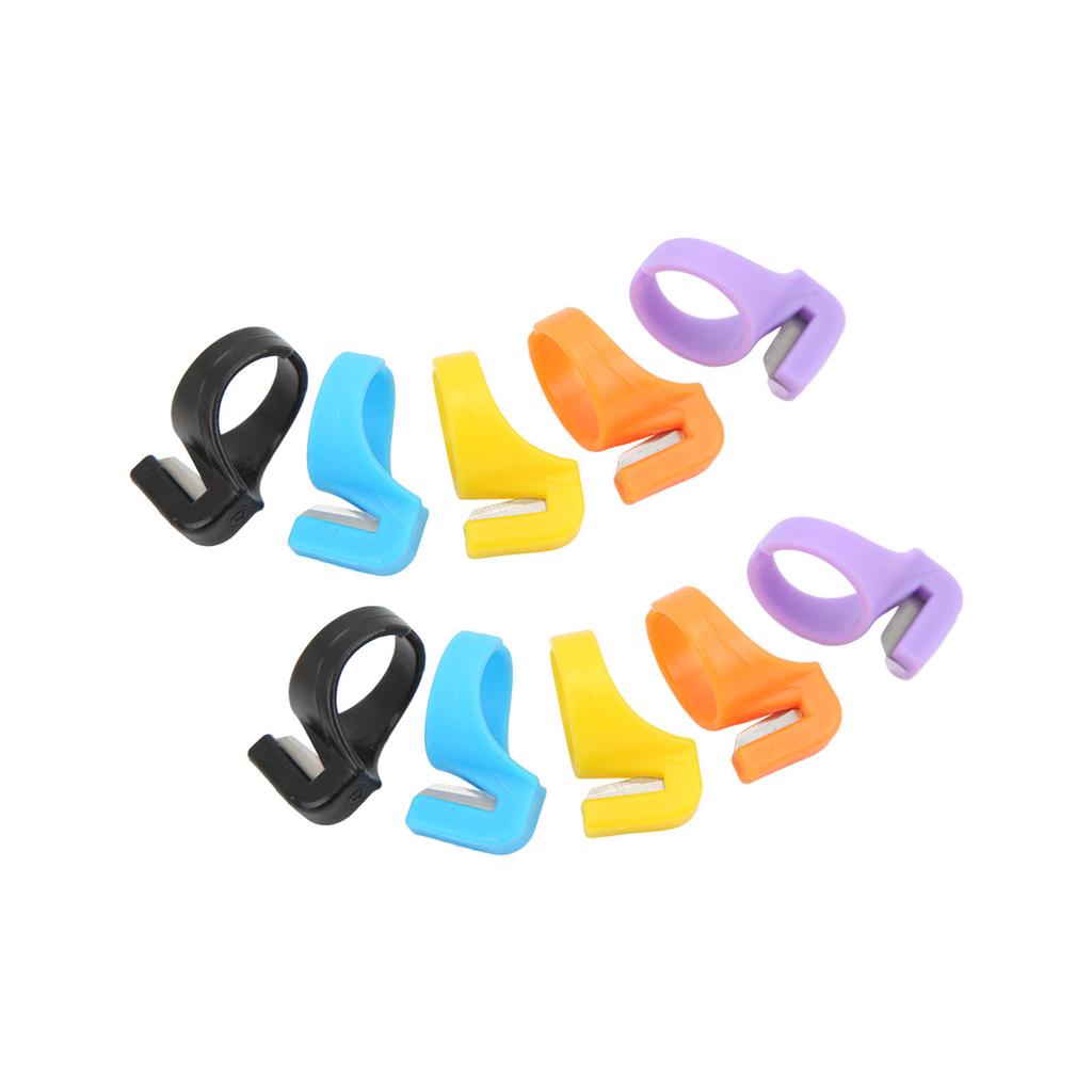 10pcs Ring Cutter Split Knife Design Automatical Unfold Plastic Material Safe Incisive Different Colors Knife Rings