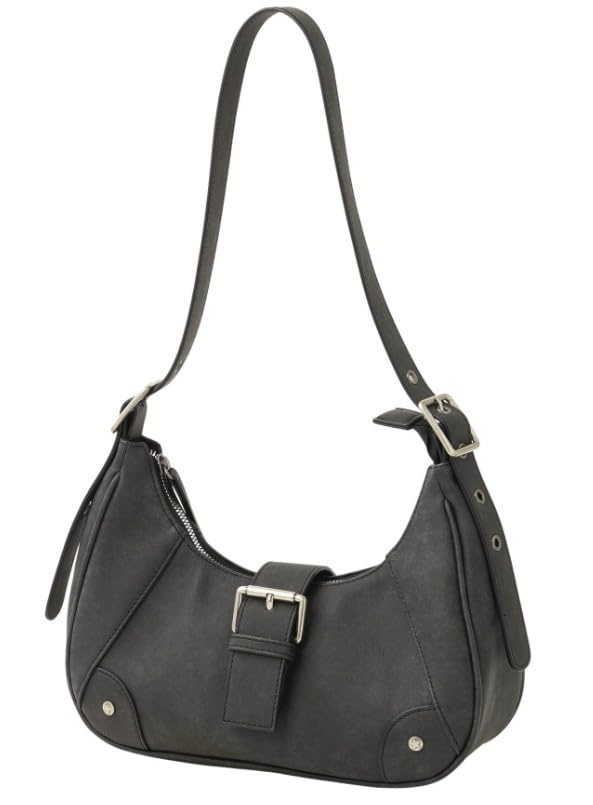 

Distressed Faux Leather Belt Handbag DISTRESSED FAUX LEATHER BELT HAND BAG 105253053001 BLACK ONE SIZE