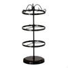 Rotating Earring Stand Freestanding Display Iron Black 3tier