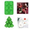 Christmas Silicone Baking Molds Food-Grade Tree Gingerbread Santa Shape Cake Chocolate Mousse Mould Non-Stick DIY Holiday Tools