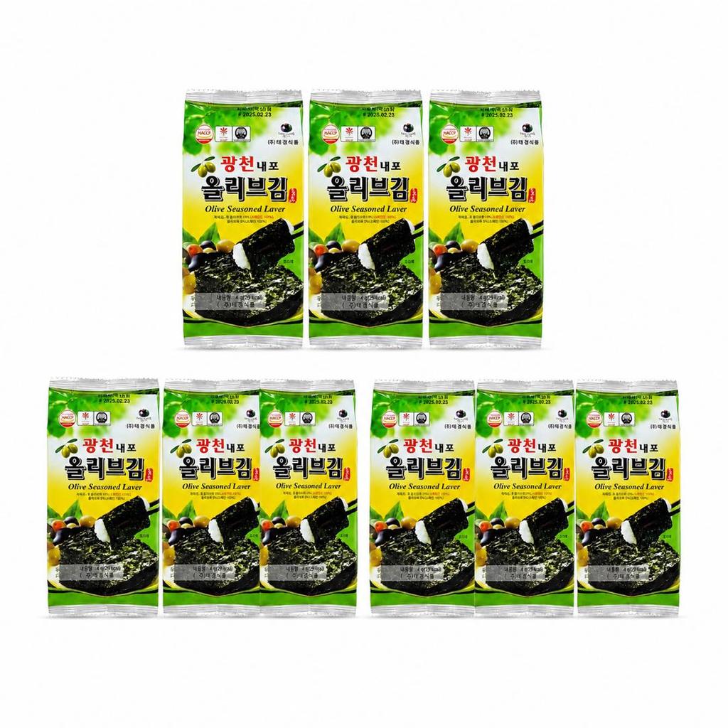 TAEKYUNG Alga Condita all'Olio d'Oliva 3 confezioni per sacchetto