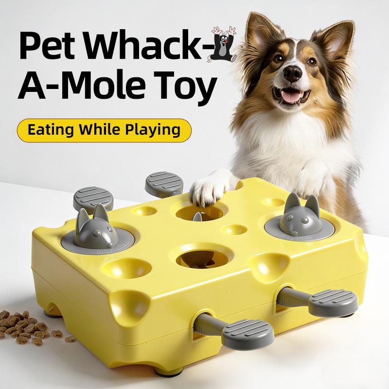 Interactive Cheese-Themed Cat Toy Dispenser