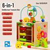 Children's Large Wooden Educational Bead Box: Multifunctional Toy for Early Intelligence Development
