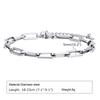 Vnox 5mm Paperclip Chain Bracelet for Men, Casual Stylish Rectangle Links Wristband, Adjustable Chain Jewelry
