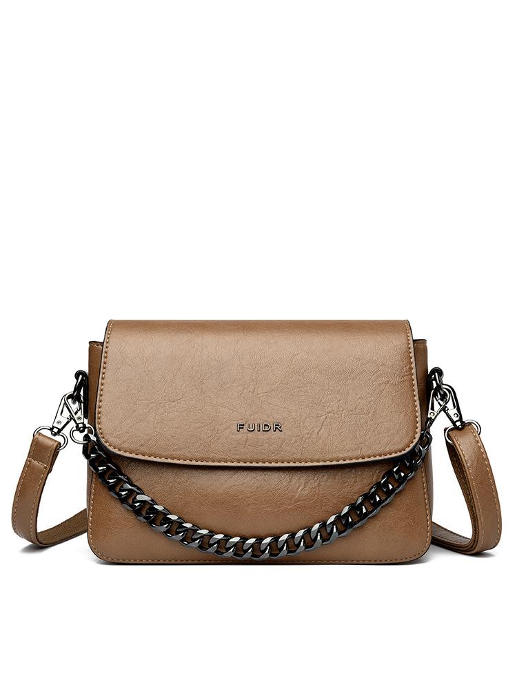 

New women s casual shoulder messenger bag chain retro small square bag trend 2025 mailman backpack street satchel