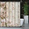 1Pc Shower Curtain - Elegant Floral And Lace Design For A Romantic Bathroom Waterproof
