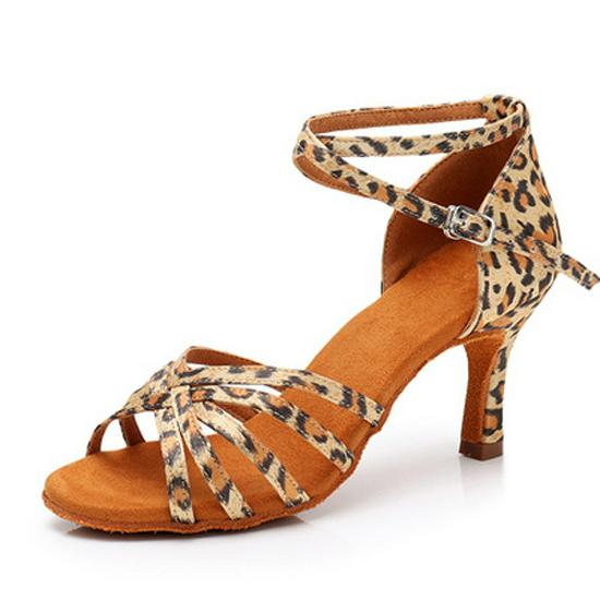 Damen Latein Tanzschuhe - Weiche Sohle, Hoher oder Mittlerer Absatz, Indoor, Schwarz