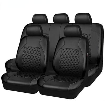Evrensel PU Deri Araba Koltuğu Hava Yastığı Kapakları Uyumlu Evrensel Fit Çoğu Araba SUV Araba Aksesuarları Beş Koltuk Kılıfı Yastık