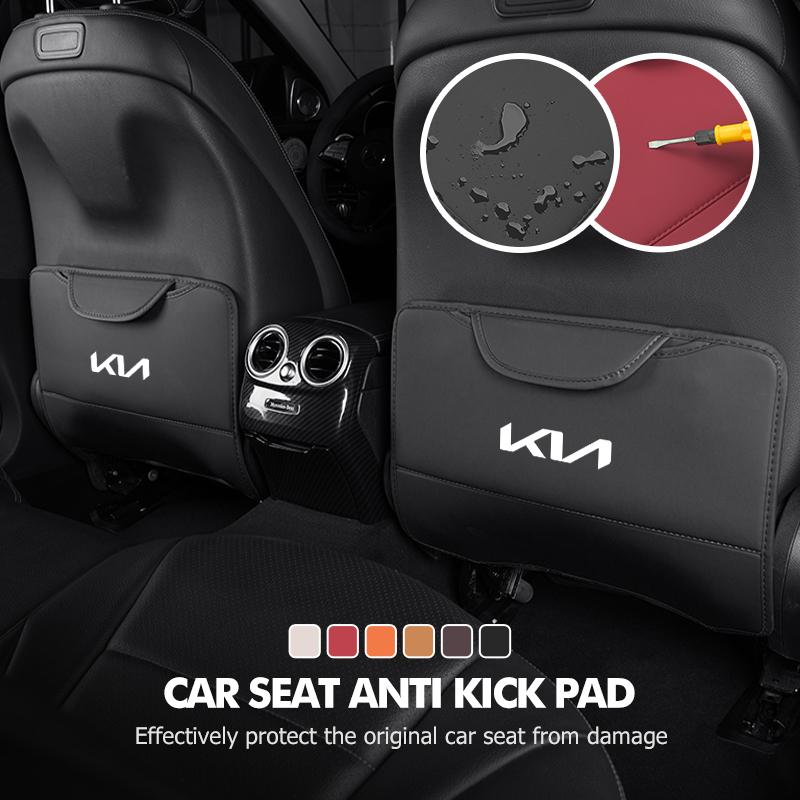 ECFW3 For KIA Car Seat Anti Kick Mats Back Storage Half Pack Anti Kick Mats Accessories Stinger Optima Cerato Soul Venga Forte Spectra