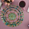 Flower Diamond Painting Wooden Serving Tray Decorative Diamond Painting Dining Plate Good for Parties Or Bed Food Tray