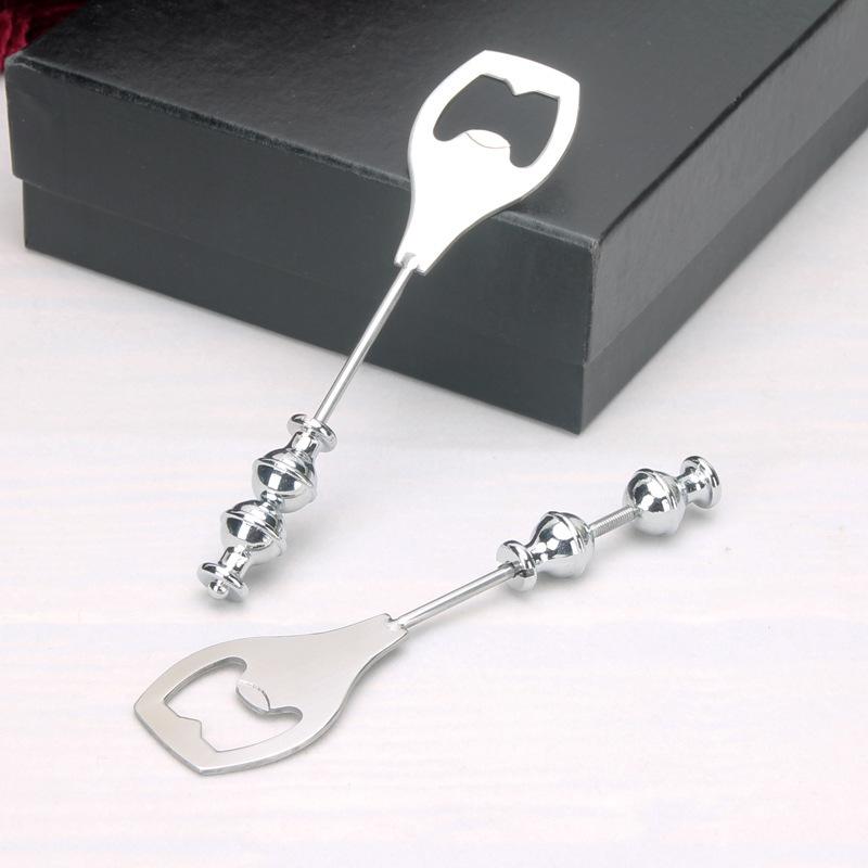 Stainless Steel Bottle Opener Customizable DIY Beaded Beer Opener for Kitchen Wedding Party Bar Home Restaurant Durable