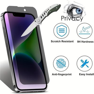 2PCS Privacy Screen Protector For iPhone 13 14 15 16 Pro Max Anti Spy Glass For iPhone 11 12 16 Plus 16 Pro Max