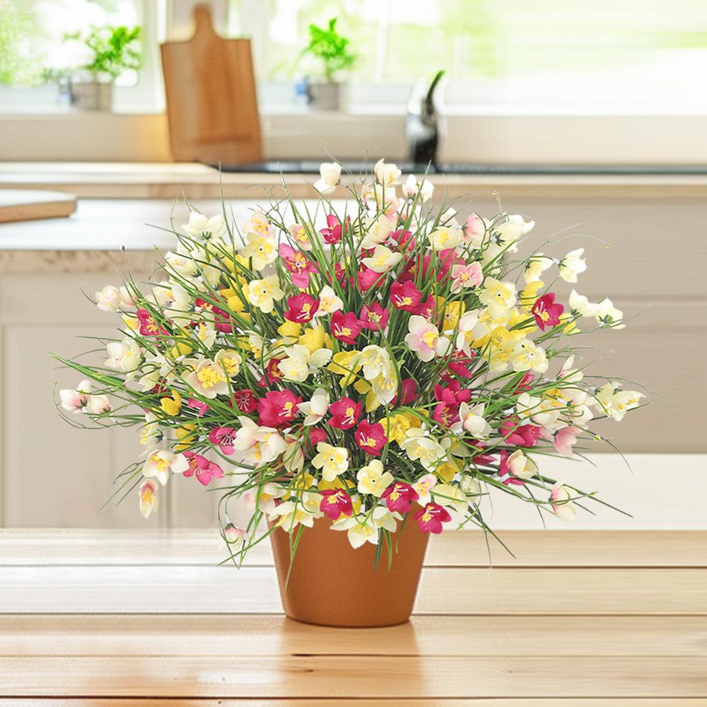 1Pcs Artificial Tulip Flower Head Restaurant Vase Decor Fake Bouquet For Furniture Room Decoration DIY Thanksgiving Gift Giving