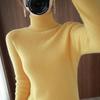 TIFICY Women's Fashion Casual Fall Winter Solid Color Print Long Sleeve High Neck Tops Women's Clothing Woolen Knitwear Sweaters