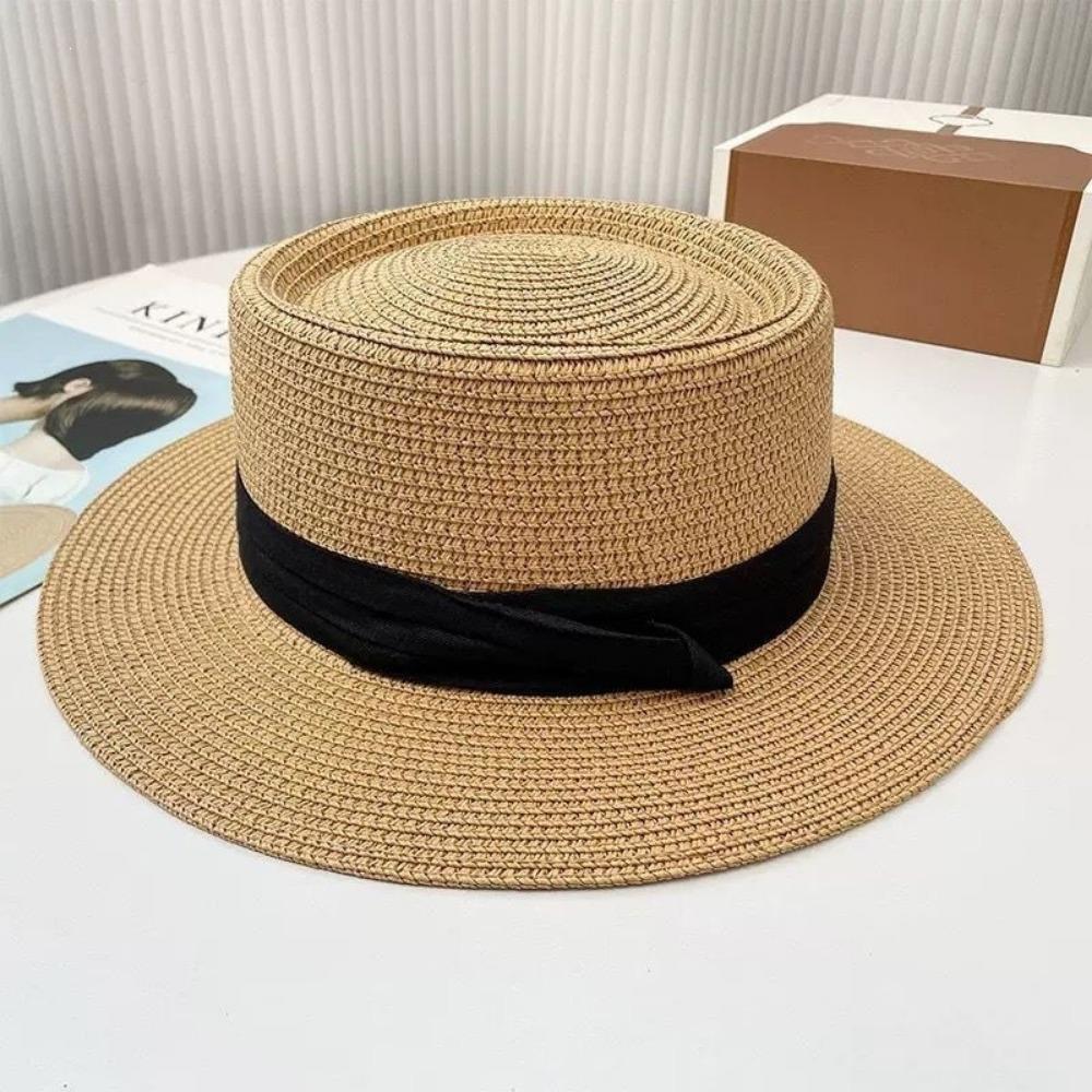 Cappello Panama Naturale Francese 54~58cm Versatile per Vacanze Protezione Solare