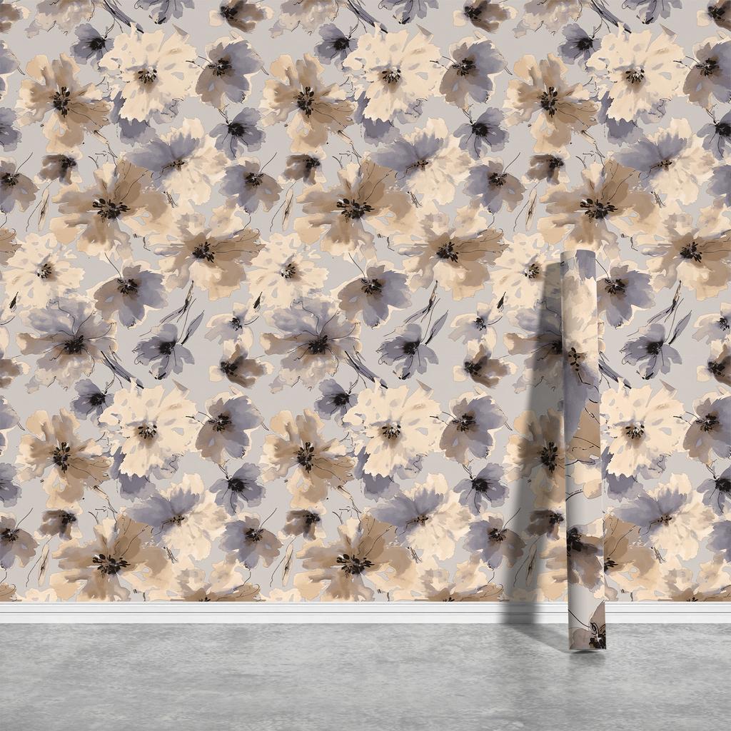 Watercolor Green Leaf Wallpaper Retro Peel And Stick Home Decor Contact Paper Classic Warm White Vinyl Removable Wallpaper