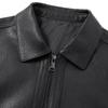 FAPAI Men's Genuine Sheepskin Leather Business Casual Lapel Jacket