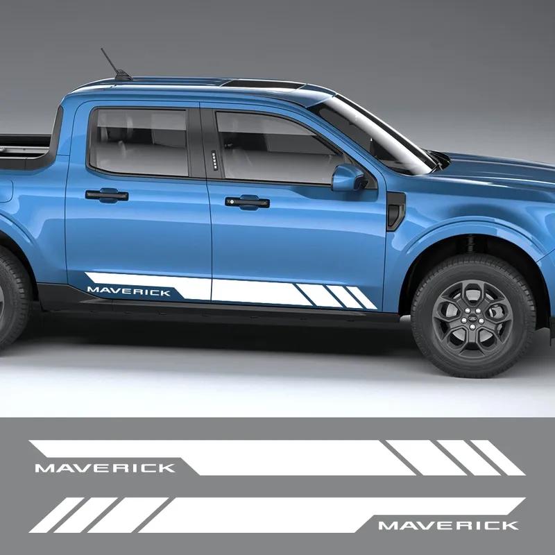 Pickup Door Side Stickers For Ford Maverick XL XLT Lariat  Truck Graphic Stripe Decor Decal Car Vinyl Cover Auto Accessories