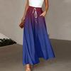

Women s Pants Boho Print Elastic High Waisted Pants Casual Wide Leg Long Pant Trousers With Pocket L