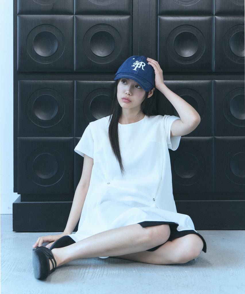 Oateu Signature Typo Stitch Cap [Indigo Blue]