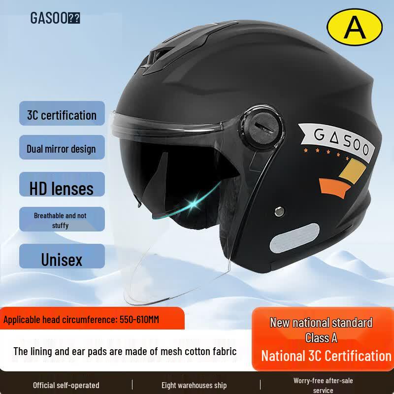 Dual Visor Three-Quarter Motorcycle Helmet