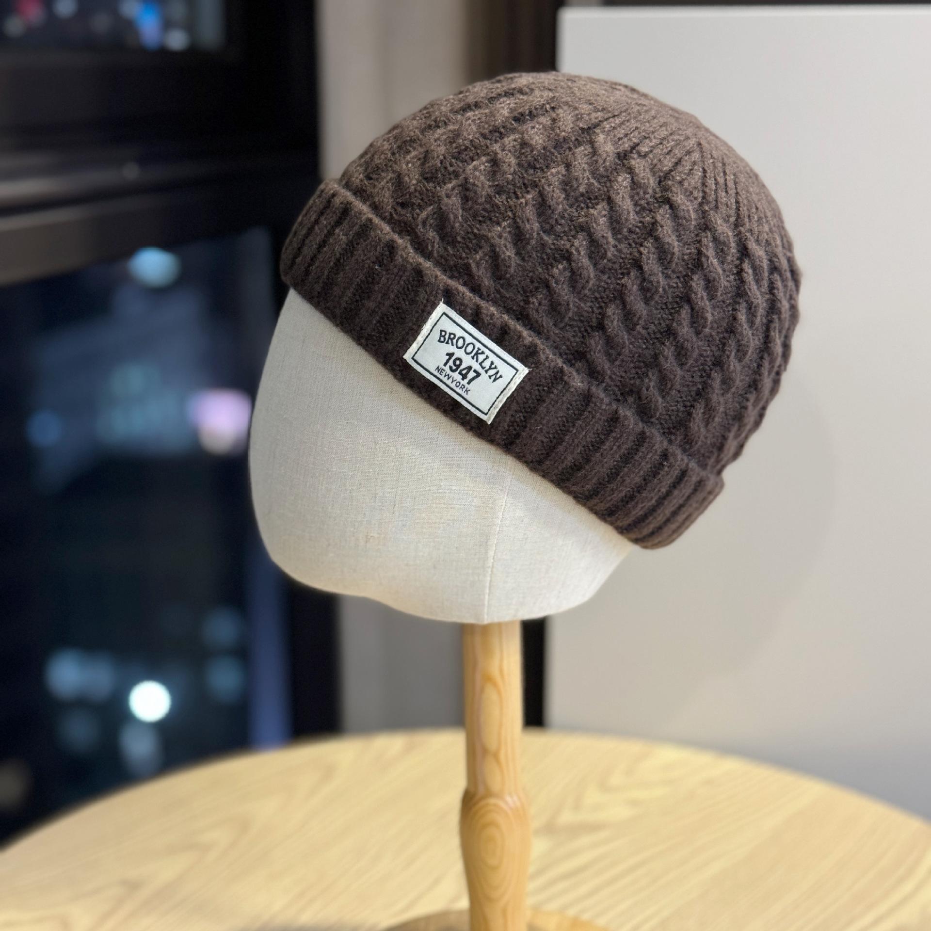 

Купольная вязаная шапка Баотоу мужская и женская шапка холодная шапка тонкая осенне-зимняя велосипедная шапка арбузная шерстяная шапка one size