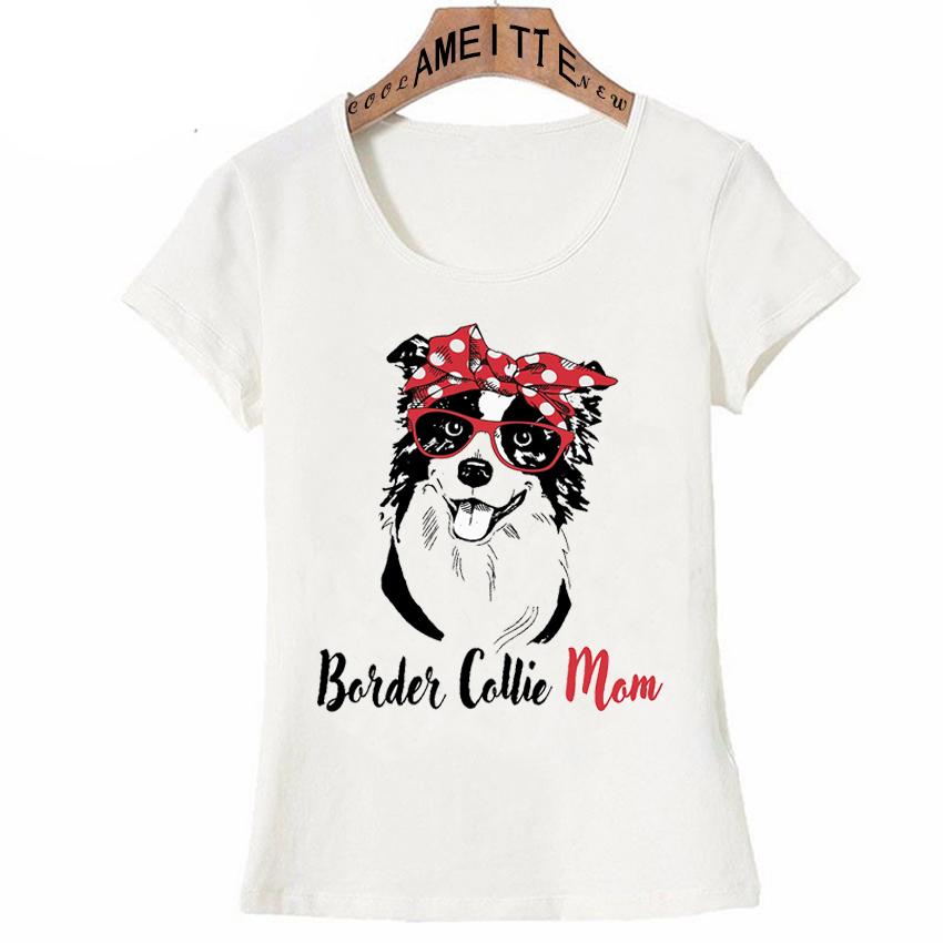 Clever Border Collie Print T Shirt Summer Women Short Sleeve I Love Dog Design