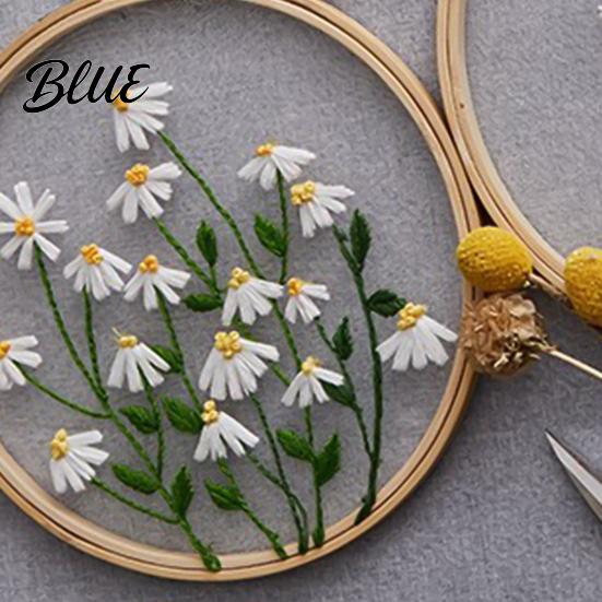Sewing Tool 1 Embroidery Flax Adorable Wide Stitch Kit Set Starter Application Cotton Floral Plant