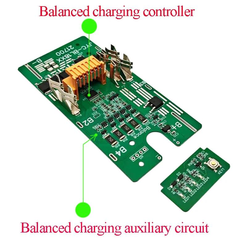 BL1880 10X21700 For MAKITA 18V Li-ion Battery Case BMS PCBA Balance Charging Circuit Board Shell Box Lithium BL1830 Housings