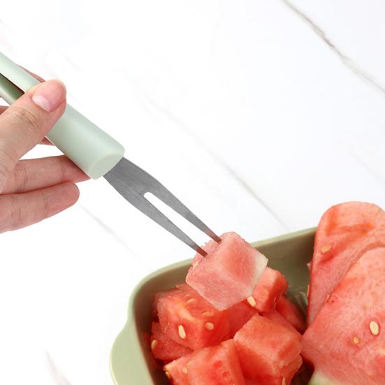Watermelon Cutter Stainless Steel Fruit Slicer Tool Multipurpose Mango Pineapple Cantaloupe Cutter Easy Clean Food Safe Kitchen Gadget for Camping